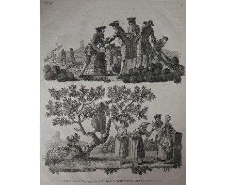 Two scrap albums of various etchings and engravings, 17th to 19th century one containing various portrait engravings stuck do