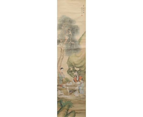 Two Chinese scroll paintings after Gai Qi, late Qing dynasty