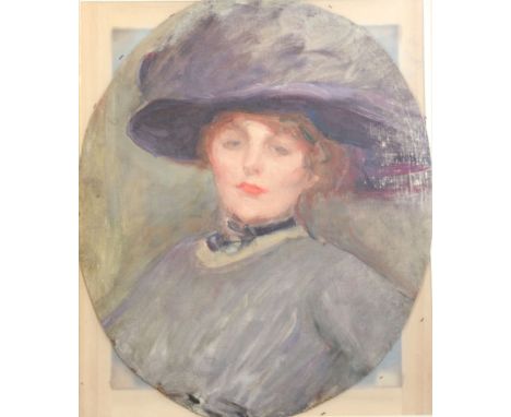 Albert de Belleroche (1864-1944)oil on canvasPortrait sketch of a lady probably Mrs Harry Vane Millbank, the artist's mother2
