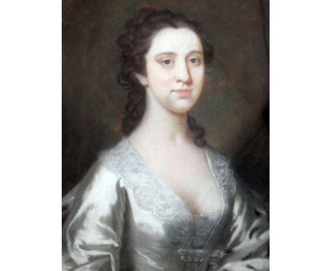 Attributed to William Hoarepastel on canvasPortrait of Lady Archibald Hamilton24 x 18in.