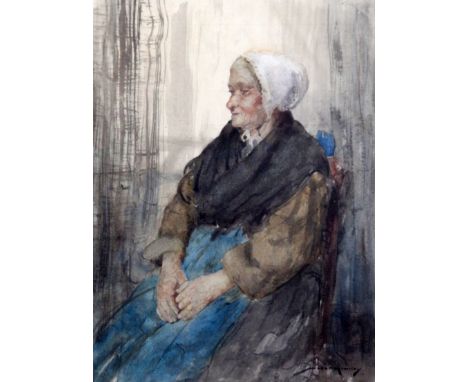 William Lee Hankey (1869-1952)watercolourPortrait of Madame Rénésigned, labels verso13.25 x 9.75in.