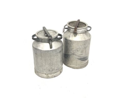 Vintage pair of milk churns H55cm