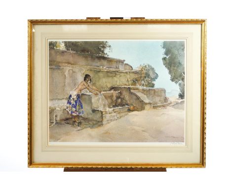 William Russell Flint, Bathing Lady, print, signed in pencil lower right, 52cm x 67cm