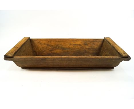 A large 19th century woodrectangular washing trough, 124cm x 55cm