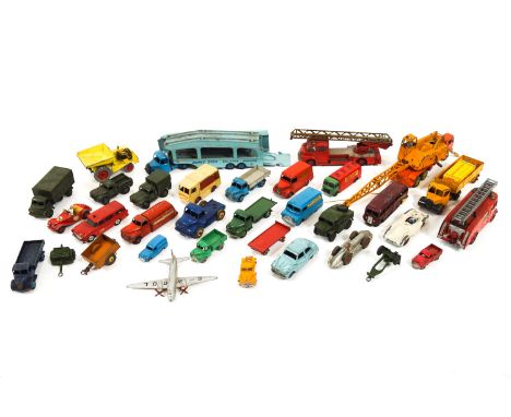 A collection of Dublo and Meccano dinky toys, to include a 3 ton Army wagon, a Trojan truck, a Nash Rambler and a 382 Pullmor