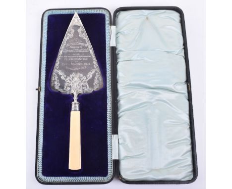 An early 20th century silver presentation trowel, James Deakin &amp; Son, Sheffield 1906, for laying the foundation stone of 