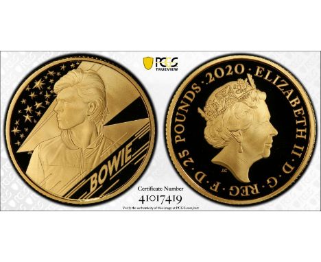 UNITED KINGDOM. Elizabeth II, 1952-2022. Gold 25 pounds, 2020. Royal Mint. Proof. The third release from the "Music Legends" 