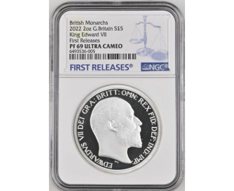 UNITED KINGDOM. Elizabeth II, 1952-2022. Silver 5 pounds, 2022. Royal Mint. Proof. This design is the fourth release in a Roy