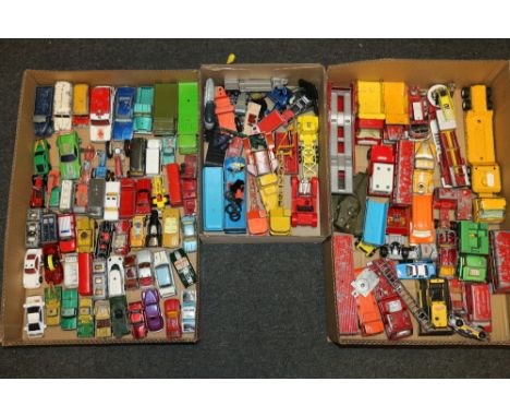 A collection of approximately 100 playworn Dinky, Corgi, Matchbox, Tonka and other model vehicles&nbsp; 