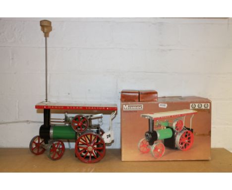 Mamod traction engine TE1a boxed with two boxes of Mamod solid fuel tablets 