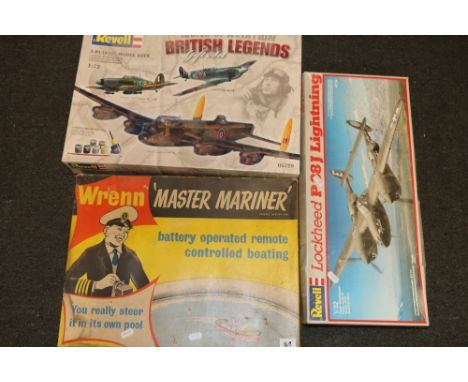 Revell 05729 1:72 scale Icons of Aviation British Legends Gift Set and 4774 1:32 scale Lockhead P39J Lightning also a Wren Ma