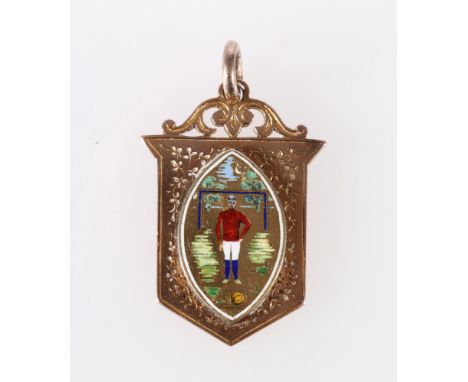 Heart of Midlothian Football Club interest, gold and enamelled medal for Robert McNeil of HMFC winners of the Rosebery Charit