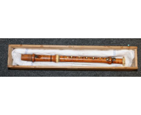 James Wood and Son of London George Wood recorder, 32cm long 