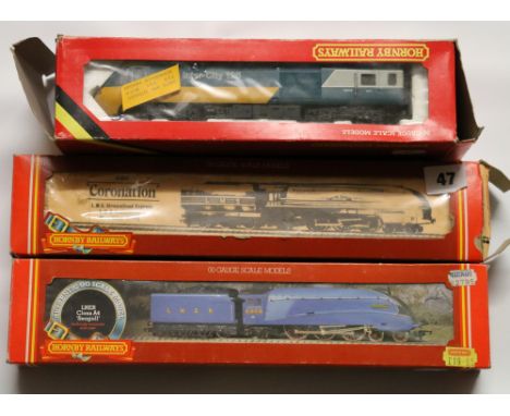 Hornby OO gauge model railways including R372 4-6-2 Seagull tender locomotive 4902 LNER blue, R685 4-6-2 Coronation tender lo