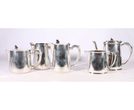 British military mess silver plated ware including Mappin and Webb coffee pot and milk jug dated 1959 and 1962 and marked wit