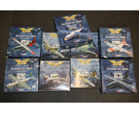 9 Corgi 1:144 scale The Aviation Archive aircraft models including AA31303, AA31301, 48402, 48404, 48401, AA31103, 48204, AA3