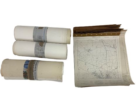 Very large collection Ordnance Survey maps of Yorkshire, six inches to one statute mile 1950-1970 (approx. 350)