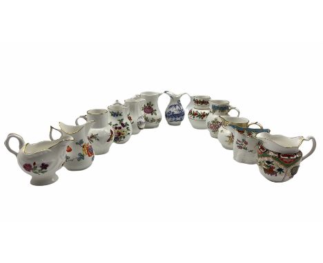 Set of twelve Royal Worcester miniature jugs from the 'Historic Jugs' collection commissioned by Compton and Woodhouse with c