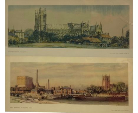 Two framed carriage prints from the LNER post-war series, 1945-57 comprising Leigh-on-Sea, Essex after Charles King and Maldo