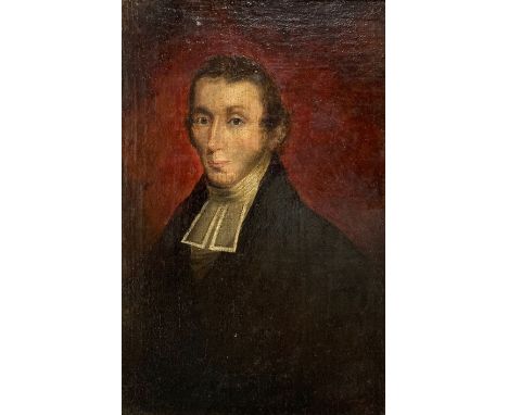 English School (19th century): Portrait of John Matthias Archdeacon of York, oil on board signed indistinctly dated 1842, 21c
