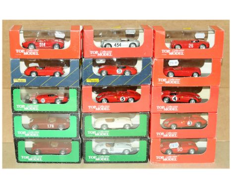 Top Model Mixed Group Of Ferrari 118, 166 &amp; 212 Race Cars. To include TMC 095 166 - Deep Red #178, TMC 118 212 - Silver #