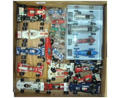 A unboxed Racing car group to include Corgi Whizzwheels Surtees TS.9B-F1, Dinky Hesketh, Matchbox K-72 Brabham plus others si