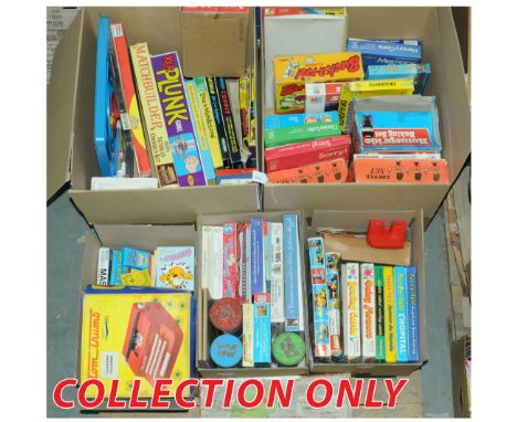 A mixed group of mainly boxed board games and others including vintage Subbuteo game, Type-right and others. See photo for co