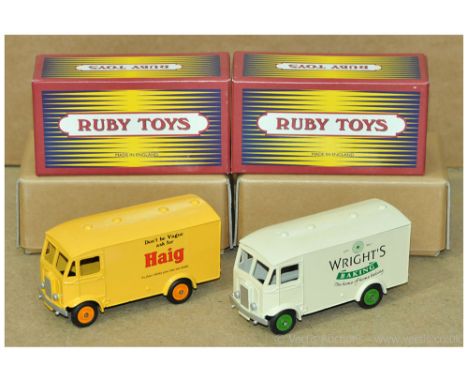 Ruby Toys Pair Of Albion Vans. (1) "Wright's", (2) "Haig", Conditions: Near Mint To Mint With Excellent Plus To Mint Boxes (2