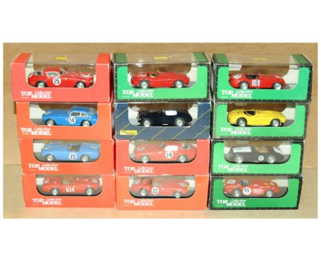 Top Model Group Of Ferrari 340 Race Cars. To include TMC 035 340 - Red #16 Le Mans 1951, TMC 057 340 - Dark Blue / White #17 