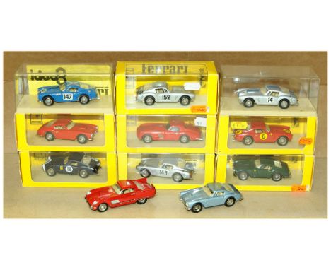 Idea 3 Group Of Boxed &amp; Unboxed Ferrari Road &amp; Race Cars. To include 103/C 250 GT SWB Le Mans 1961 Stirling Moss / Gr