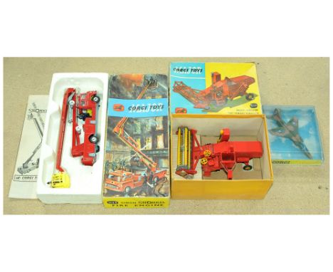 Corgi a boxed group to include 1308 B.A.C. (or Sepecat) 'Jaguar', 1127 Simon Snorkel Fire Engine &amp; 1111 Massey-Ferguson 7