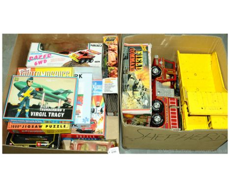 Tonka, Nylint, Action Man, Jigsaws mixed group of items. To include unboxed large scale Tonka Dump Truck, unboxed Nylint 6x w