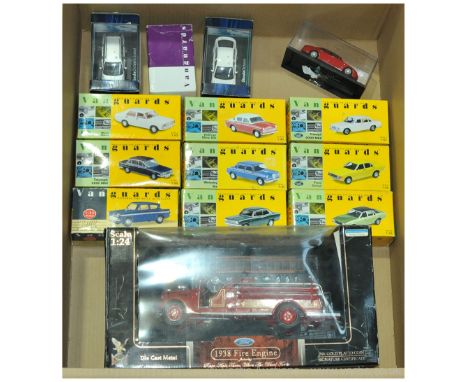 Vanguards, Abrex, Road Signature and similar a boxed group to include Road Signature Ford 1938 Fire Engine, Abrex 66096E Skod