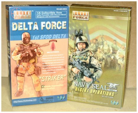 Elite Force 1/6 12" Action Figures. 21204 Navy Seal Team 3 - "Desert Operations" Raptor (1x accessory missing) &amp; 34219 De