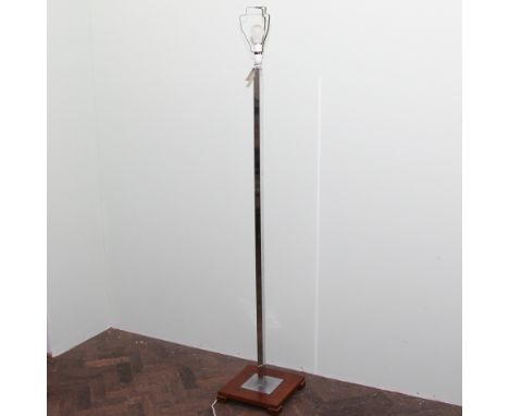 1940's art deco style chrome floor lamp standing appx 5' tall 