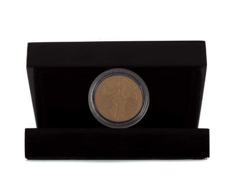 THE 2012 QUEEN ELIZABETH II DOUBLE JUBILEE, DOUBLE PORTRAIT GOLD SOVEREIGN,in box, with certificate of authenticityProvenance