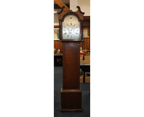 Victorian mahogany longcase clock, Alexander Nimmo of Linlithgow with Roman numeral chapter ring.