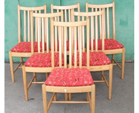 Set of six Ercol Windsor Penn Classic dining chairs, design '1138'.