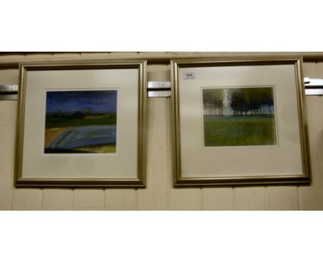 Pictures: to include M M - a partly wooden landscape  pastel  7.5'' x 9'' in a silvered frame       SR