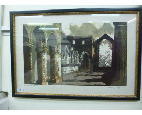 After Norman Wade - 'Fountains Abbey'  Limited Edition print 17/60  bears a pencil signature & dated '71  16'' x 24'' in an e