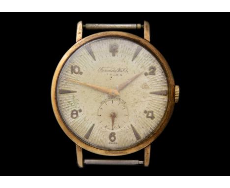 FORMIDA WATCH - A manual wind gentleman's gold-plated wristwatch.  The signed 32mm silvered dial with gilt Arabic and arrow m