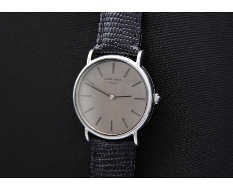LONGINES - A stainless steel gentleman's manual wind dress wristwatch. Ref. L847.4,  circa 1969, the signed silvered dial wit