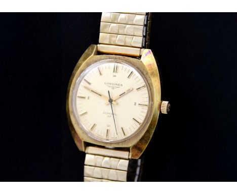 LONGINES - An Admiral HF 1972 Olympics manual wind gentleman's gold-plated wristwatch. Ref 2303, the signed 27mm champagne di