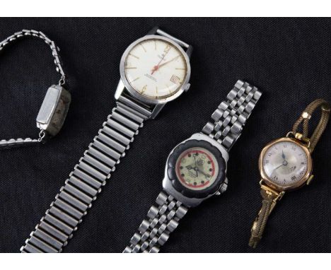 A selection of four wristwatches for repair and spares. To include a lady's Tag Heuer Formula One Professional quartz bracele