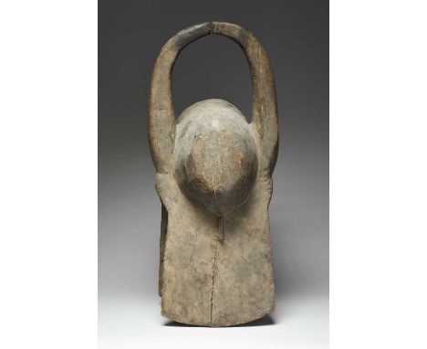 A Chamba mask nam gbalangNigeriacarved as a buffalo head,78cm high.ProvenanceDr Laurence R. Goldman Collection.Christie's, Lo