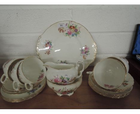 A Coalport Junetime part tea service, 21 pieces