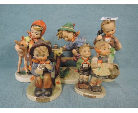 Five Goebel figures