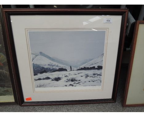 A vintage photographic print by Peter Brook titled looking at silence   