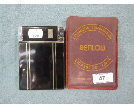 A vintage Benlow Automatic Combination Cigarette case