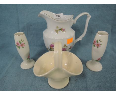 A selection of vintage ceramics including Lord Nelson Pottery candle stick set